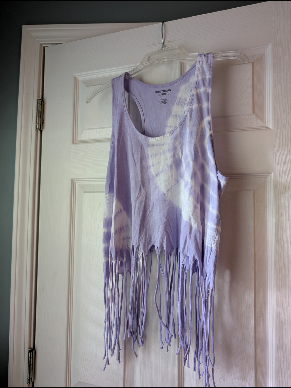 Southern Spirit Tie-Dye Fringe Tank Top